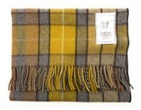Buchanan Natural Tartan Knee Blanket 100% New Wool